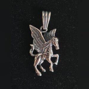 .925 Sterling Silver Pegasus Pendant Jewelry Brand new